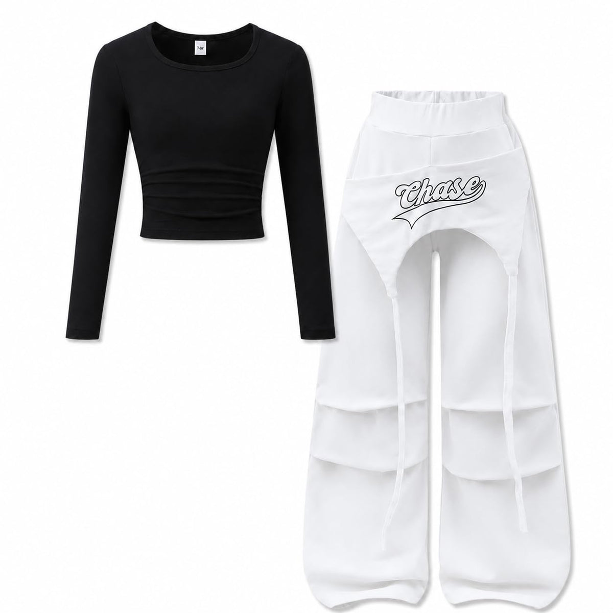 Tween Girl Clothes Mock Neck Long Sleeve Top & Bow Wide Leg Pants 2PCS Fall Winter Outfits Set 7-14Y