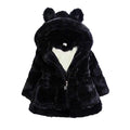 AiWMGL Kids Girls Winter Warm Coats Jacket Clothes Outwear Overcoat Ear Hooded Faux Fur Thicken Fleece Toddler