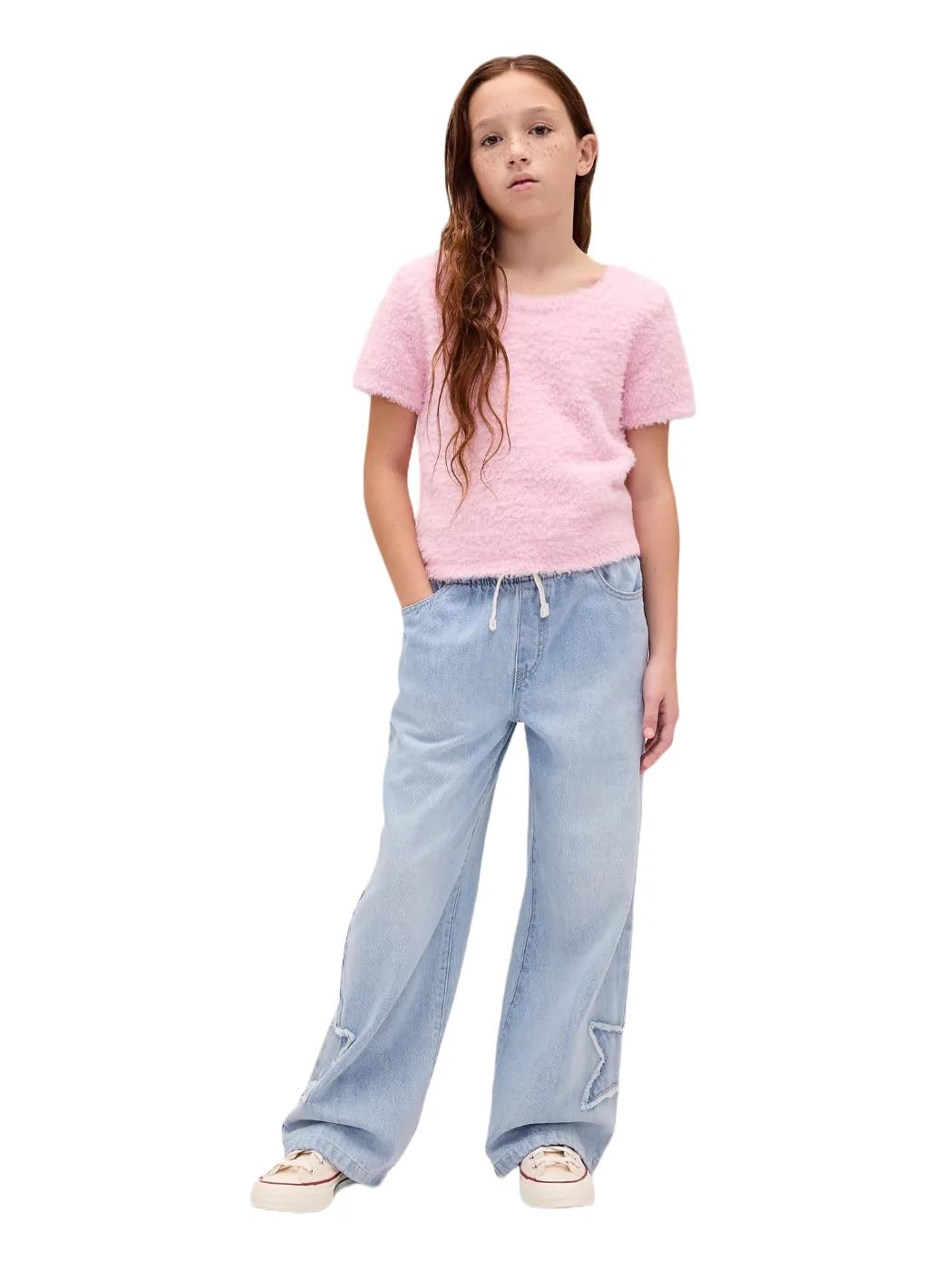 GAP Girls' Pull-on Wide Leg Denim