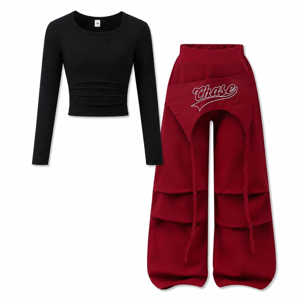 Tween Girl Clothes Mock Neck Long Sleeve Top & Bow Wide Leg Pants 2PCS Fall Winter Outfits Set 7-14Y