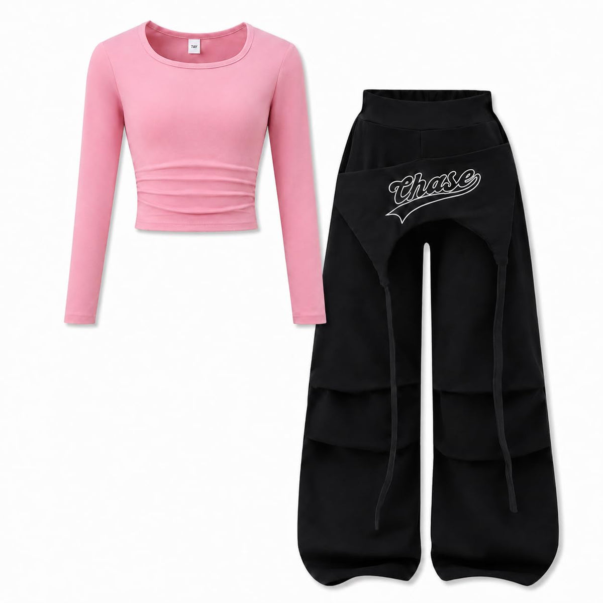 Tween Girl Clothes Mock Neck Long Sleeve Top & Bow Wide Leg Pants 2PCS Fall Winter Outfits Set 7-14Y