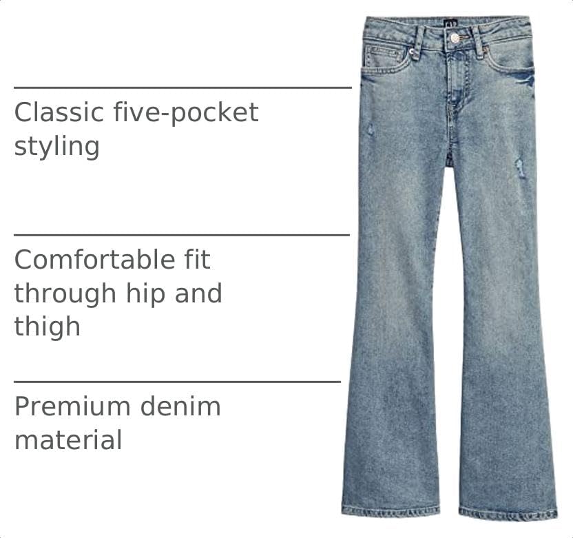 Gap Girls' High Rise Flare Jeans