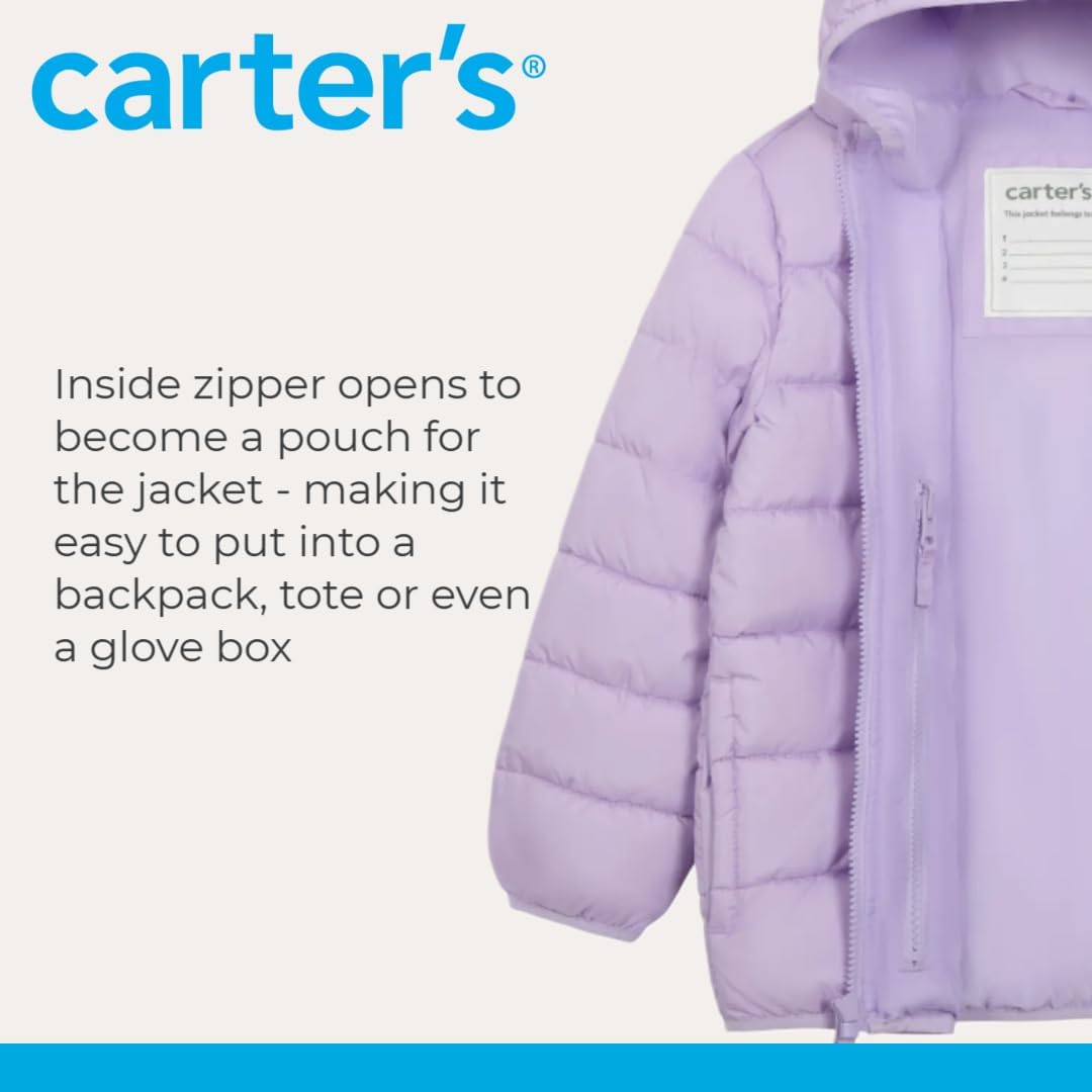 Carter's Girls' Stuff-a-Puff Packable Puffer Jacket