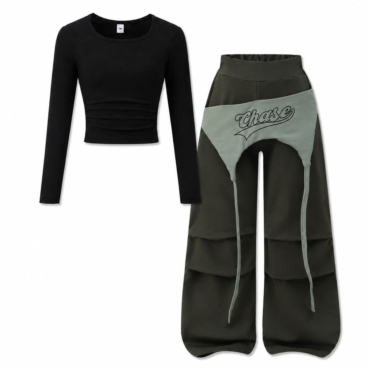Tween Girl Clothes Mock Neck Long Sleeve Top & Bow Wide Leg Pants 2PCS Fall Winter Outfits Set 7-14Y