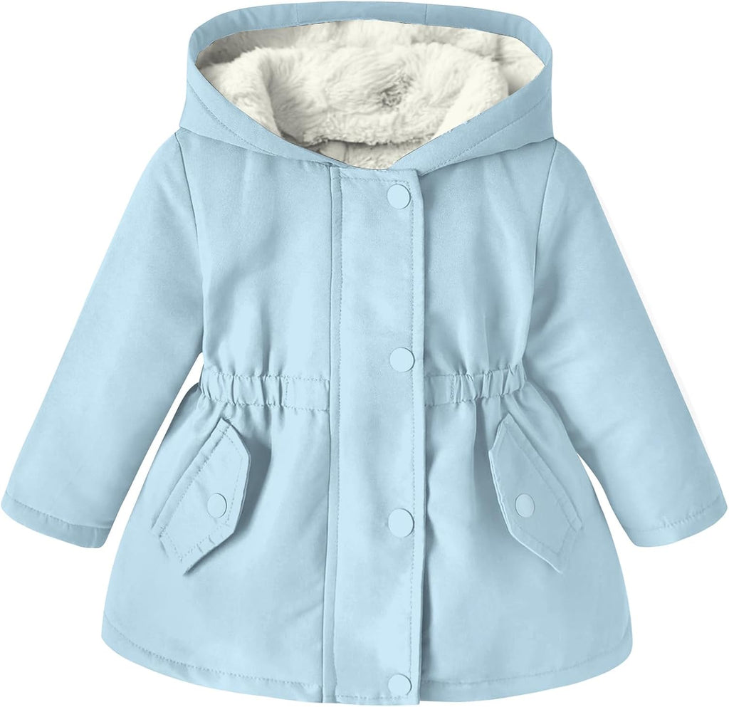 RAISEVERN Girl Winter Coat Warm Parka Puffer Jacket with Hood for 3-7 Years