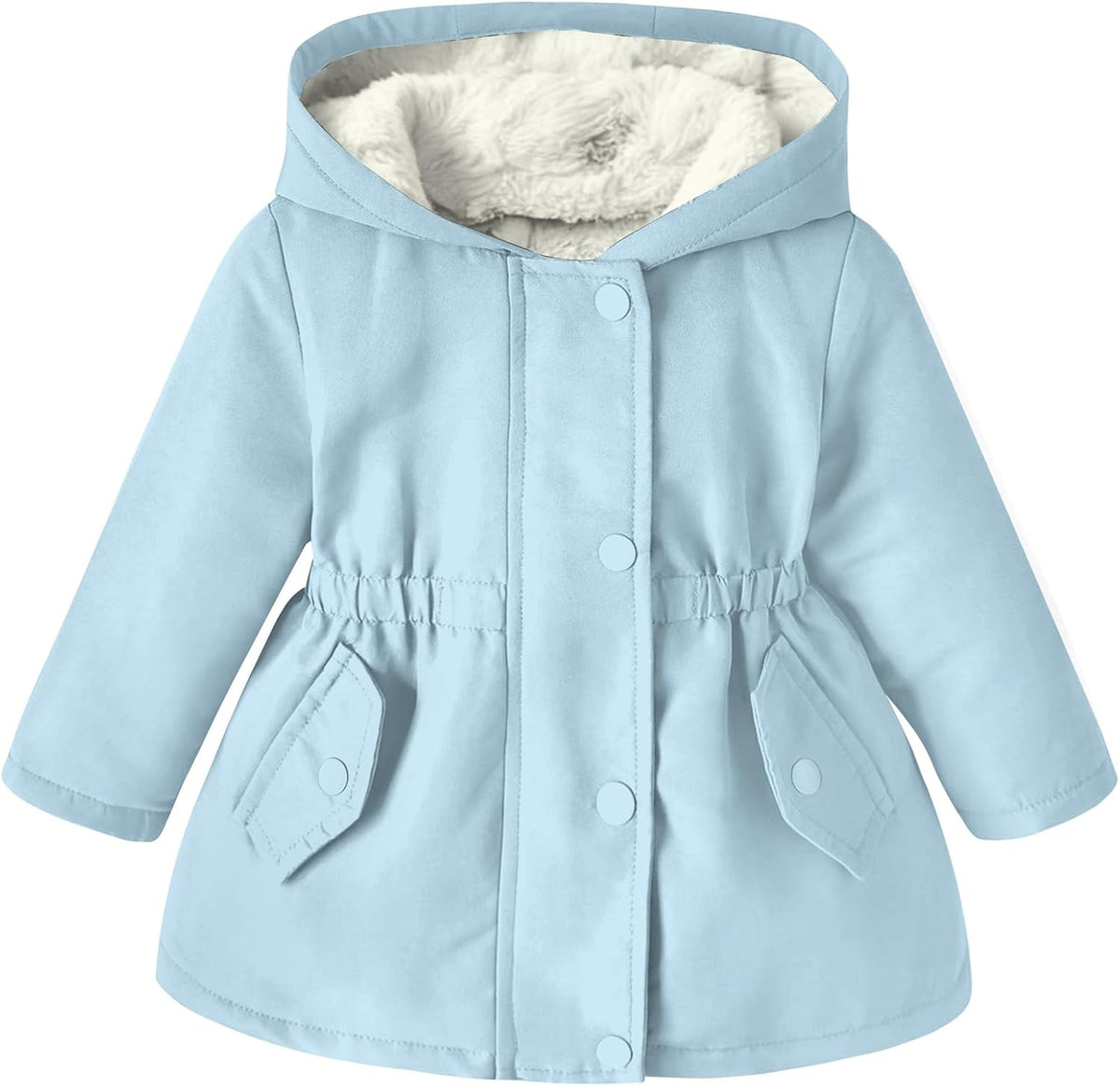 RAISEVERN Girl Winter Coat Warm Parka Puffer Jacket with Hood for 3-7 Years