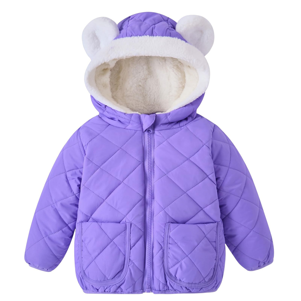 Fanient Toddler Girls Winter Coat Lightweight Hooded Jacket Size 1-5T