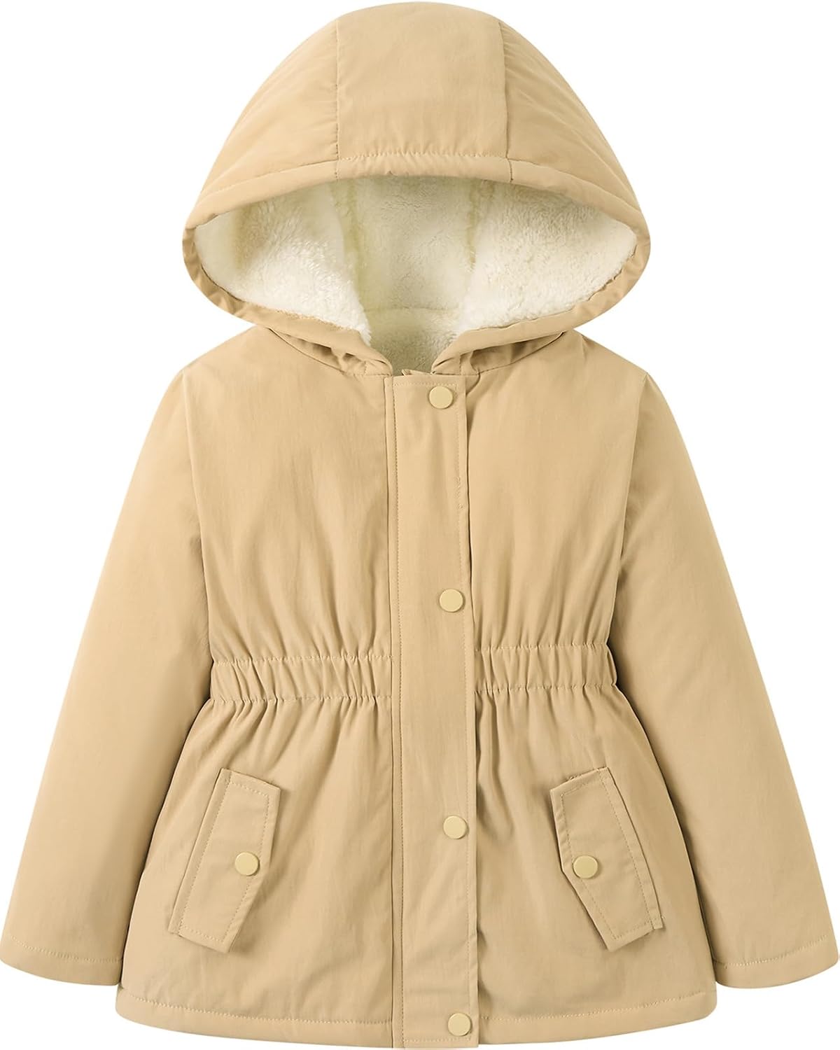 RAISEVERN Girl Winter Coat Warm Parka Puffer Jacket with Hood for 3-7 Years