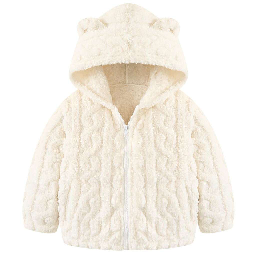 Toddler Fleece Jacket Girls Warm Coats Winter Outerwear 2-6 Years