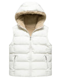 Yimoon Boys Girls Warm Puffer Vest Zip Up Fleece Lined Hooded Vest