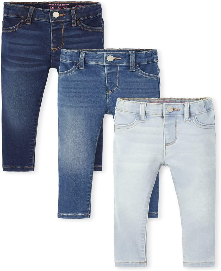 The Children's Place Girls and Toddler Girl Super-Soft Stretch Denim Legging Jeans