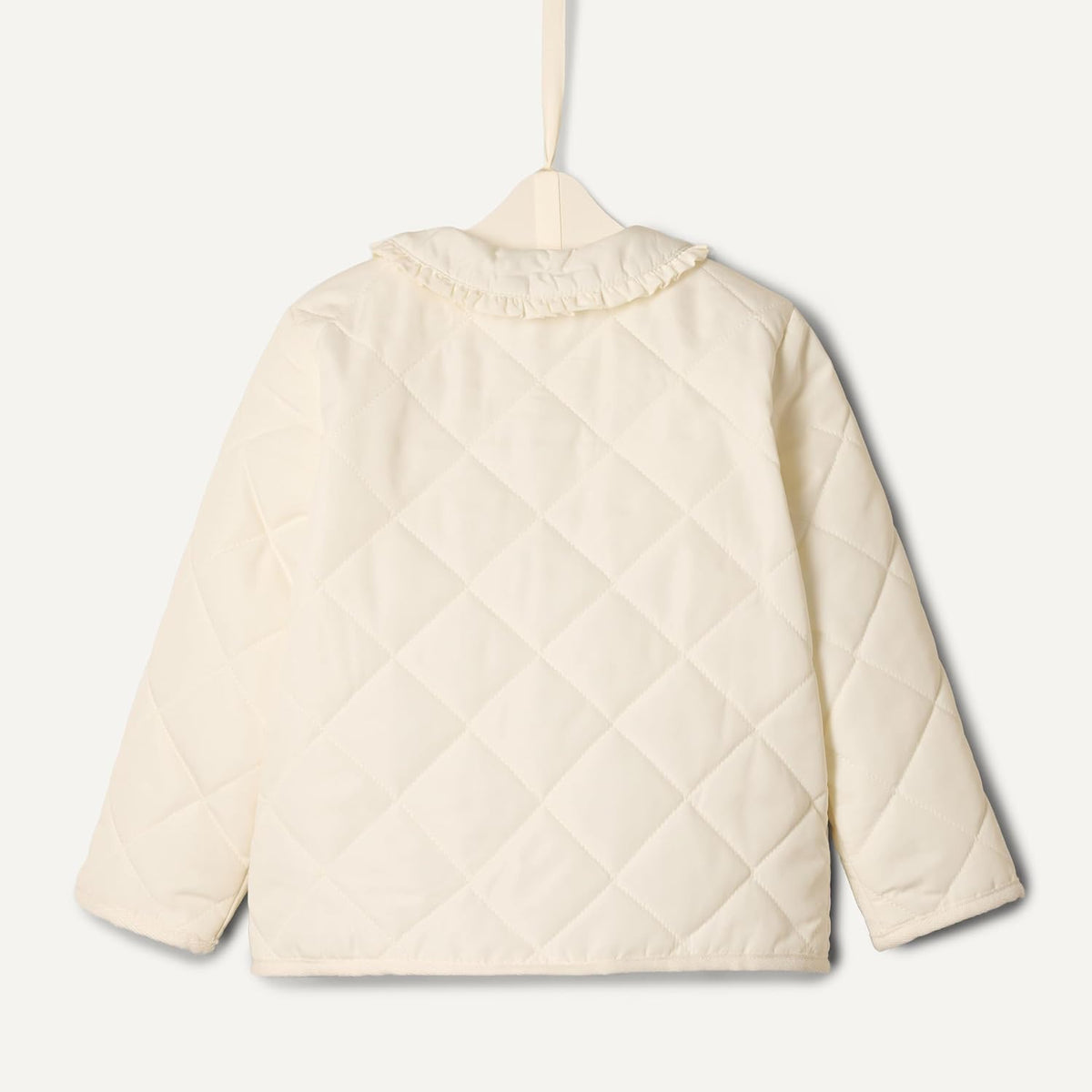 Amazon Essentials x Sofia Grainge Toddler and Baby Girls' Midweight Quilted Field Jacket with Ruffle