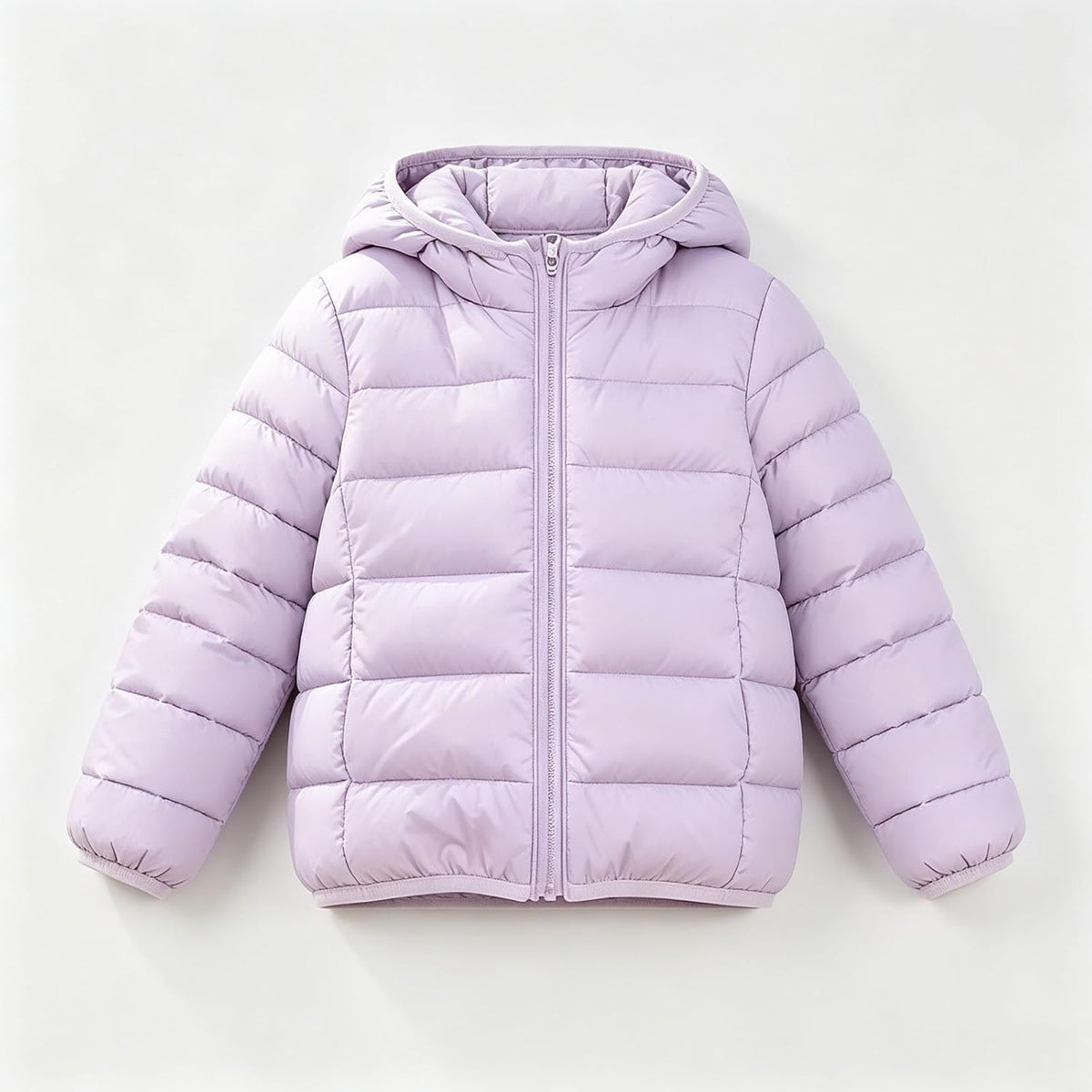 Girls Puffer Jacket Hooded Lightweight Coat Kids Winter Outerwear