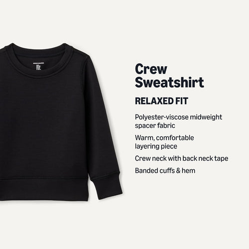 Amazon Essentials Girls' Active Relaxed-Fit Crewneck Pullover Sweatshirt