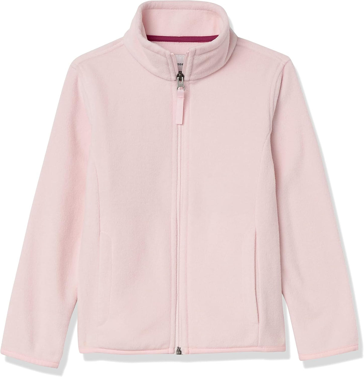 Amazon Essentials Girls and Toddlers' Polar Fleece Full-Zip Mock Jacket, Insulated Outerwear Coat