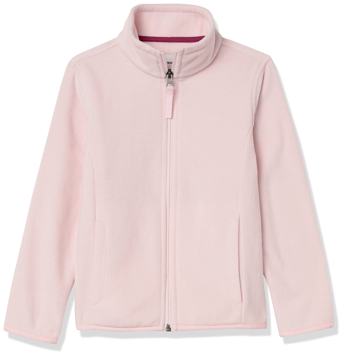 Amazon Essentials Girls and Toddlers' Polar Fleece Full-Zip Mock Jacket, Insulated Outerwear Coat
