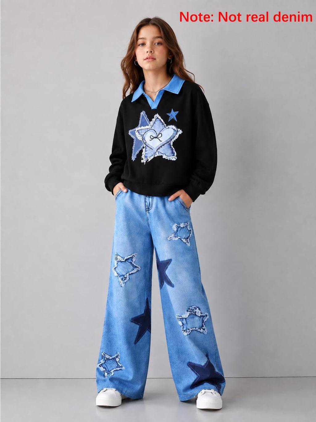Tween Girl Clothes Mock Neck Long Sleeve Top & Bow Wide Leg Pants 2PCS Fall Winter Outfits Set 7-14Y