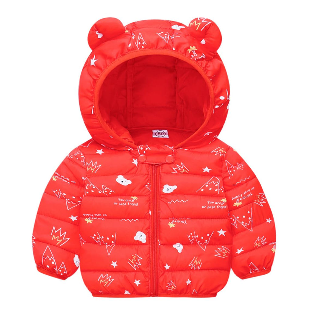 6M-4T Baby Boys Girls Winter Coats Hooded Toddler Kids Jacket