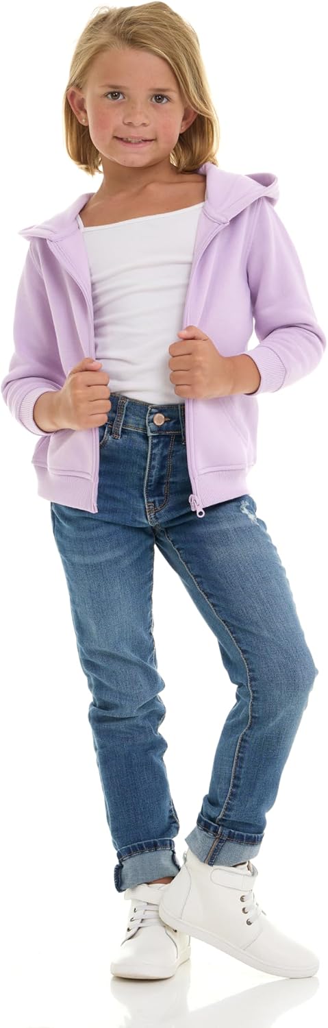 Cudlie 2-Pack Toddler Zip-Up Hoodies for Boys and Girls – Colorful Cotton Blend Sweatshirts with Pockets – Sizes 12M to 4T
