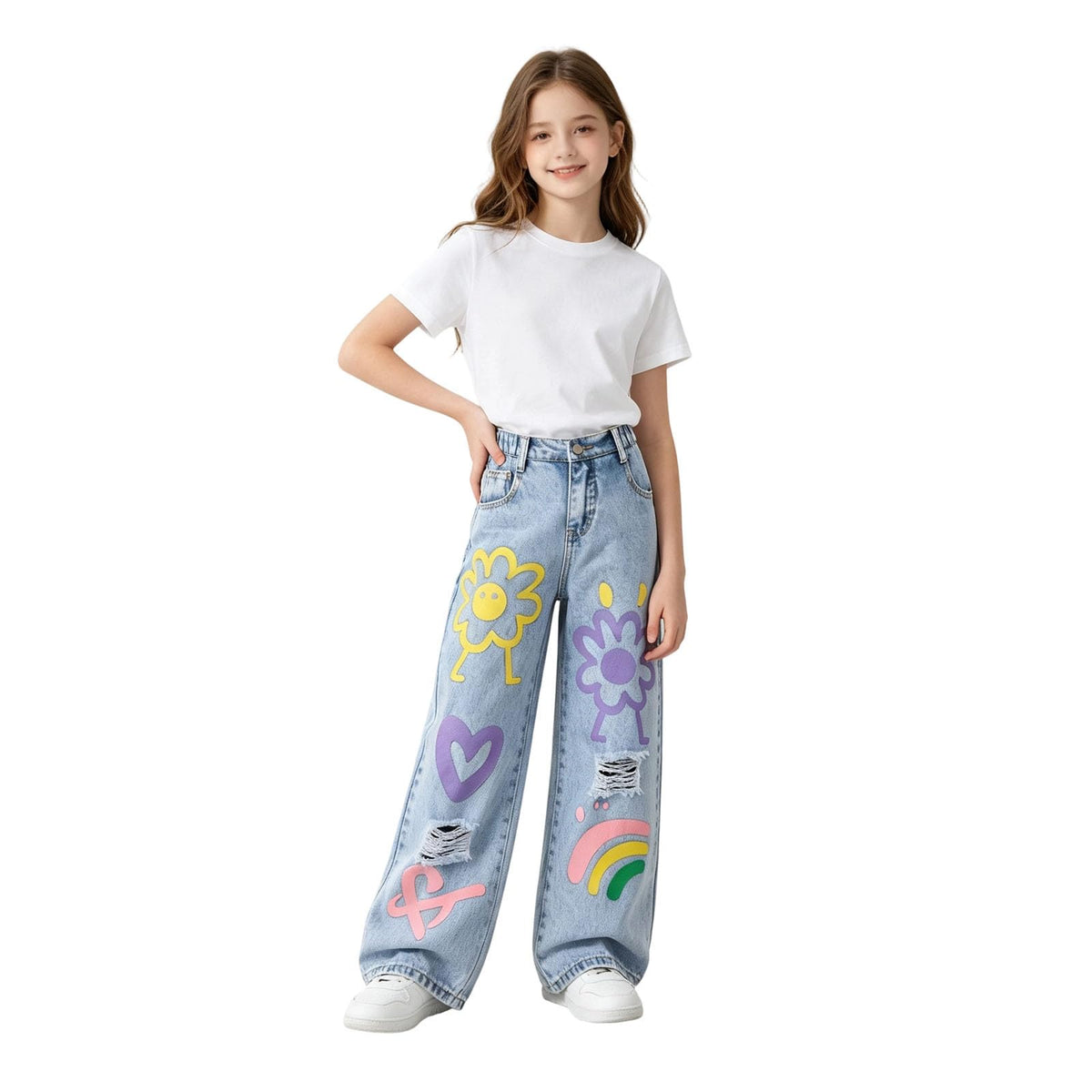 Baggy Jeans For Girls Cute Teen Girls Clothes Fashion Wide Leg Denim Pants