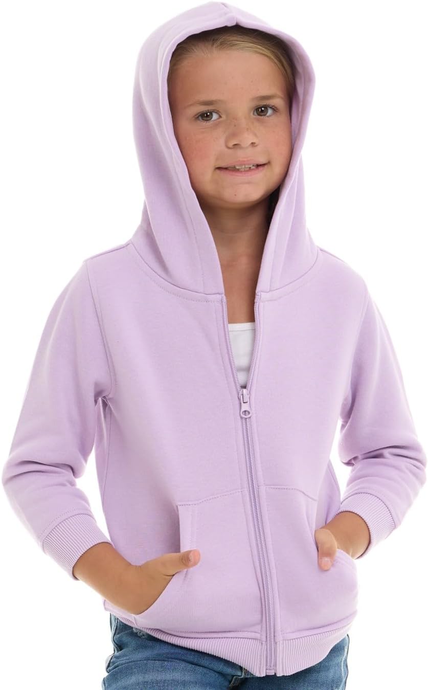 Cudlie 2-Pack Toddler Zip-Up Hoodies for Boys and Girls – Colorful Cotton Blend Sweatshirts with Pockets – Sizes 12M to 4T