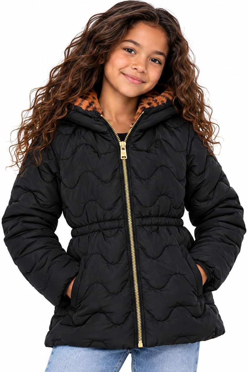 Jessica Simpson Girls Heavyweight Parka Faux Fur Lined Hooded Winter Coat
