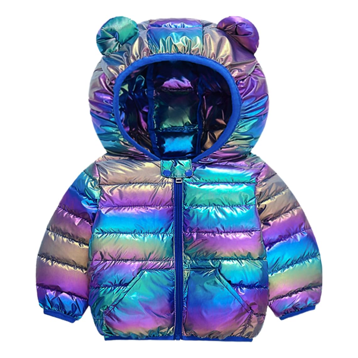 6M-4T Baby Boys Girls Winter Coats Hooded Toddler Kids Jacket