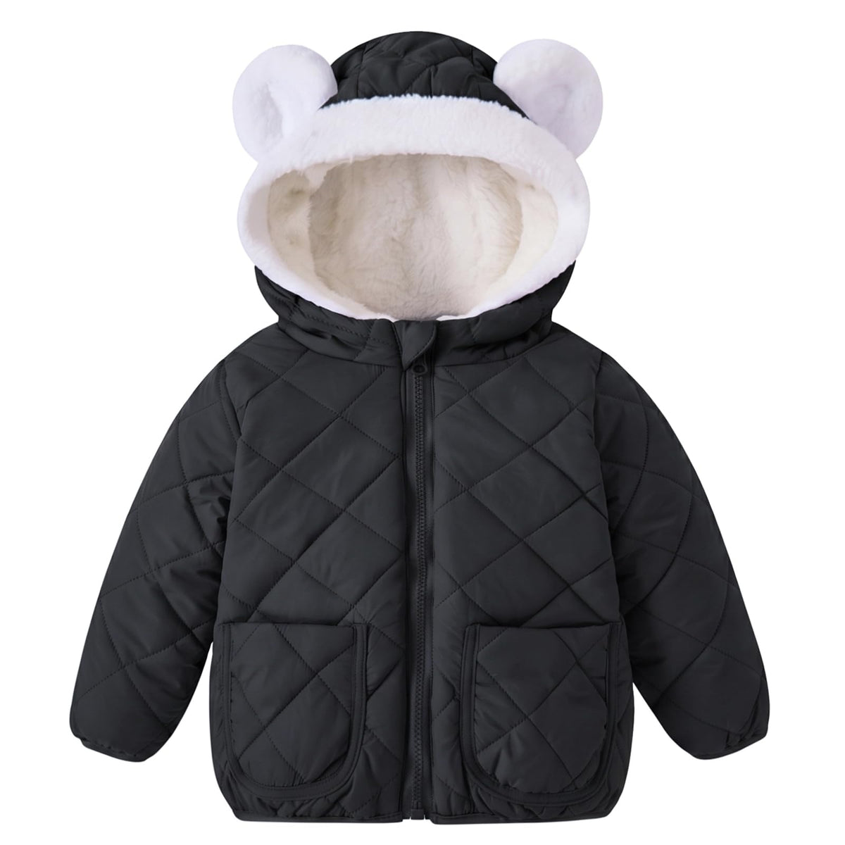 Fanient Toddler Girls Winter Coat Lightweight Hooded Jacket Size 1-5T