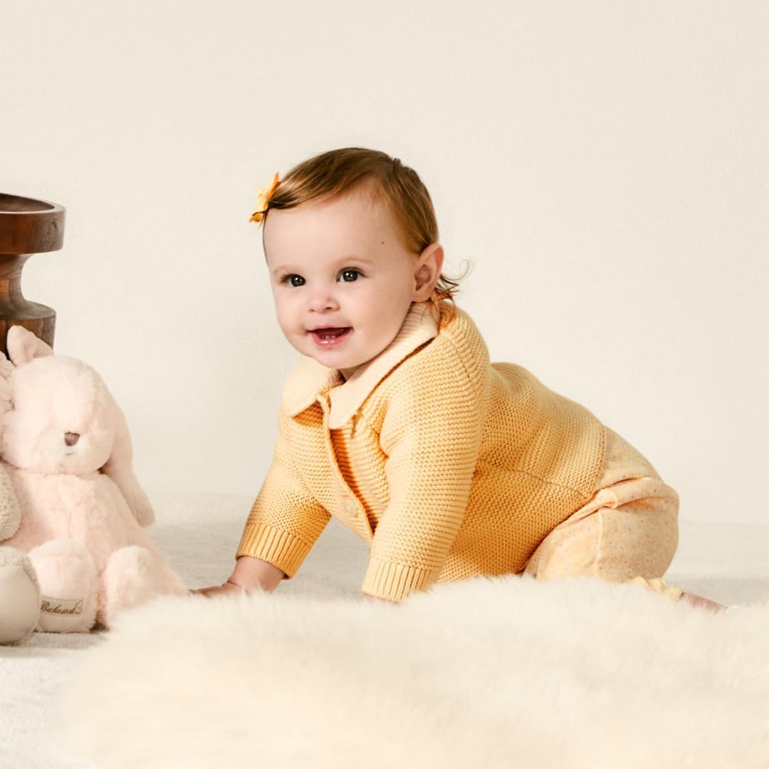 Amazon Essentials x Sofia Grainge Unisex Toddlers and Babies' Peter Pan Collar Sweater Jacket, Soft Cotton Knit with Stretch