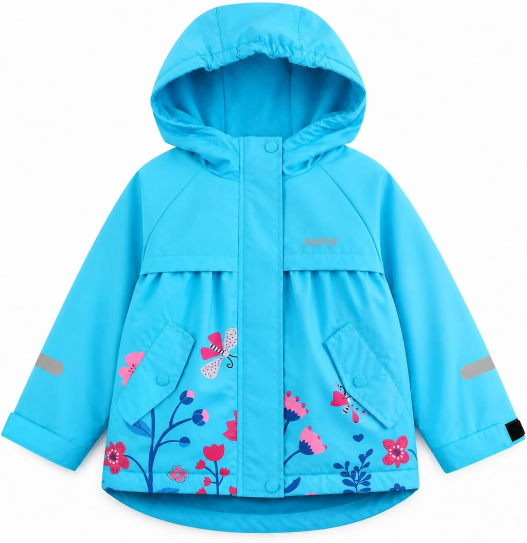 JiAmy Toddler Girls Winter Coat Fleece Lined Waterproof Hooded Jacket 1-8Y