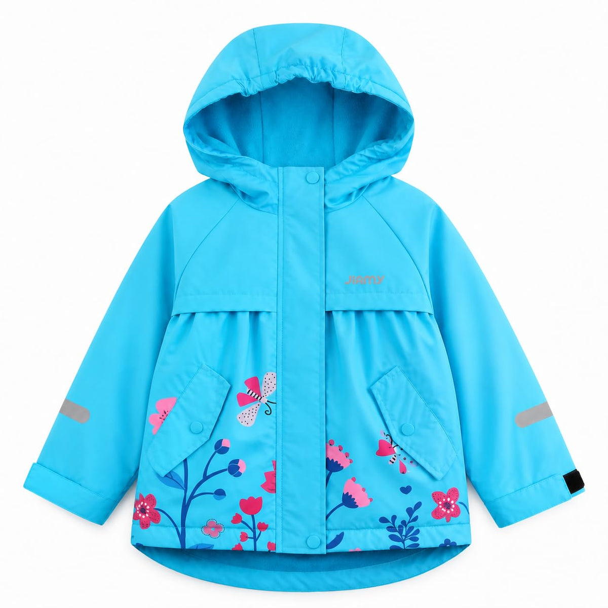 JiAmy Toddler Girls Winter Coat Fleece Lined Waterproof Hooded Jacket 1-8Y