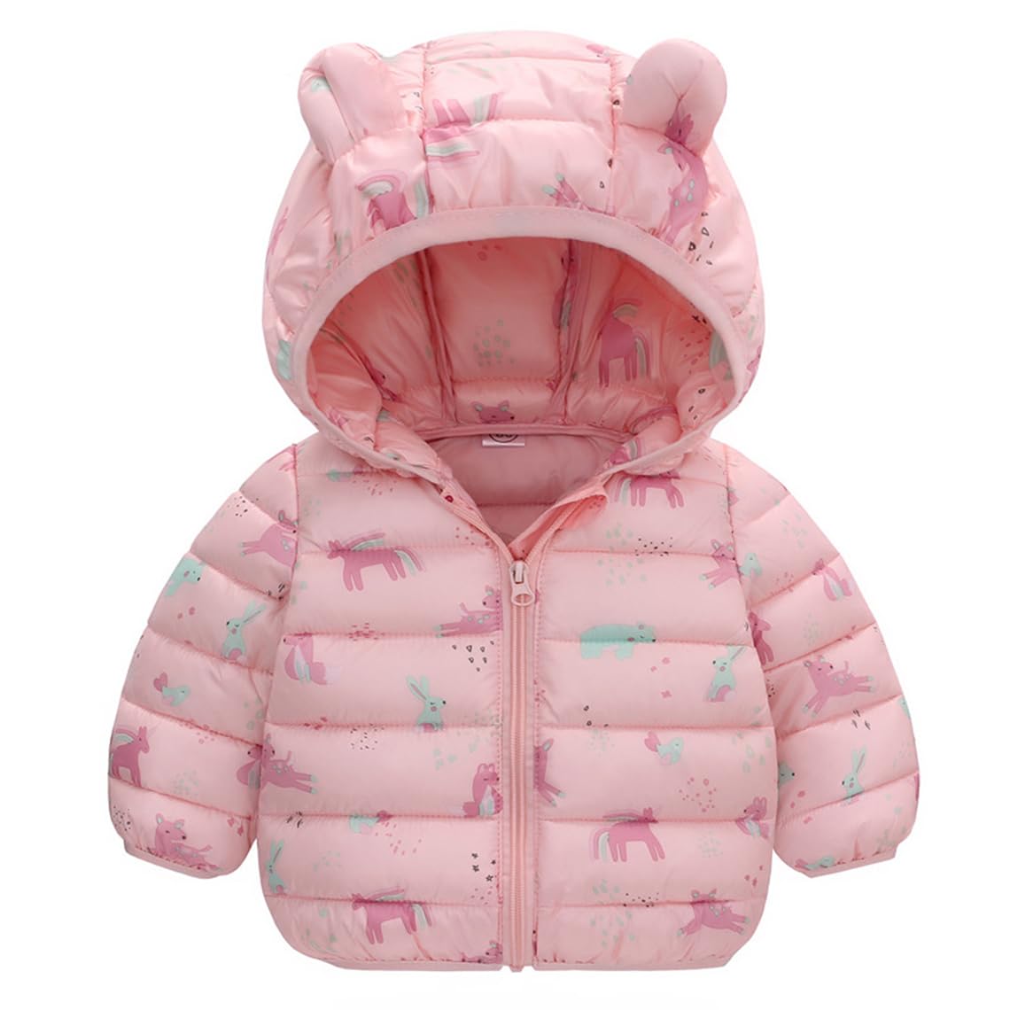 6M-4T Baby Boys Girls Winter Coats Hooded Toddler Kids Jacket