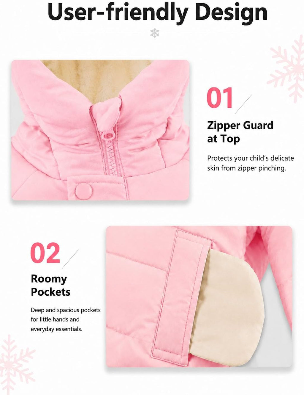 ALISISTER Toddler Boys Girls Winter Coat Warm Fleece Jacket for Kids 1-6T