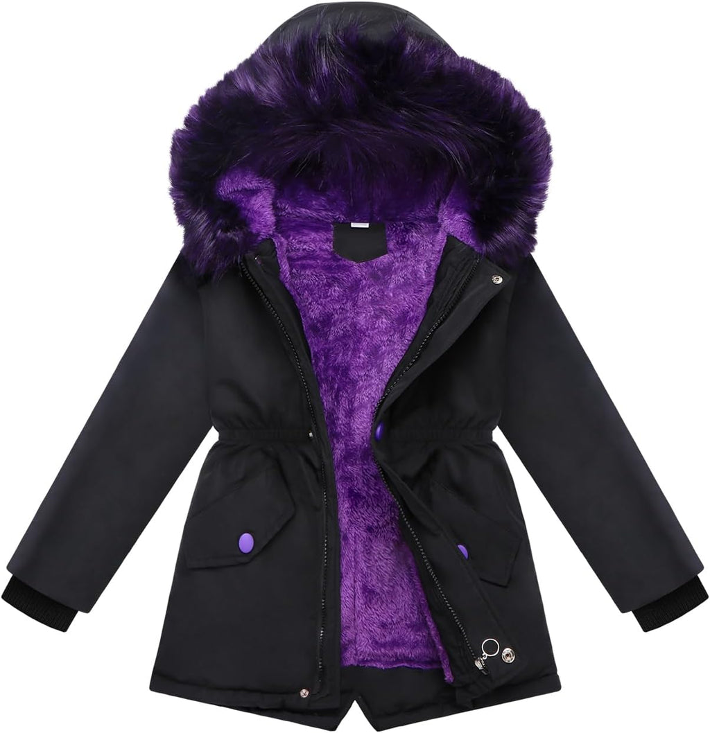 Girl Winter Coat Heavyweight Hooded Puffer Jacket Kid Parka Outwear