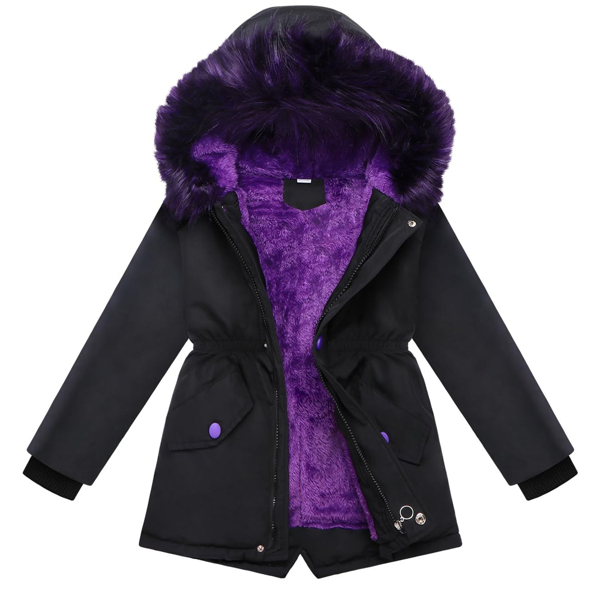Girl Winter Coat Heavyweight Hooded Puffer Jacket Kid Parka Outwear