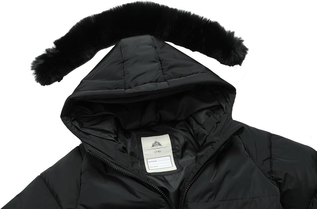 Girl's Winter Long Coat Parka Warm Hooded Puffer Jackets