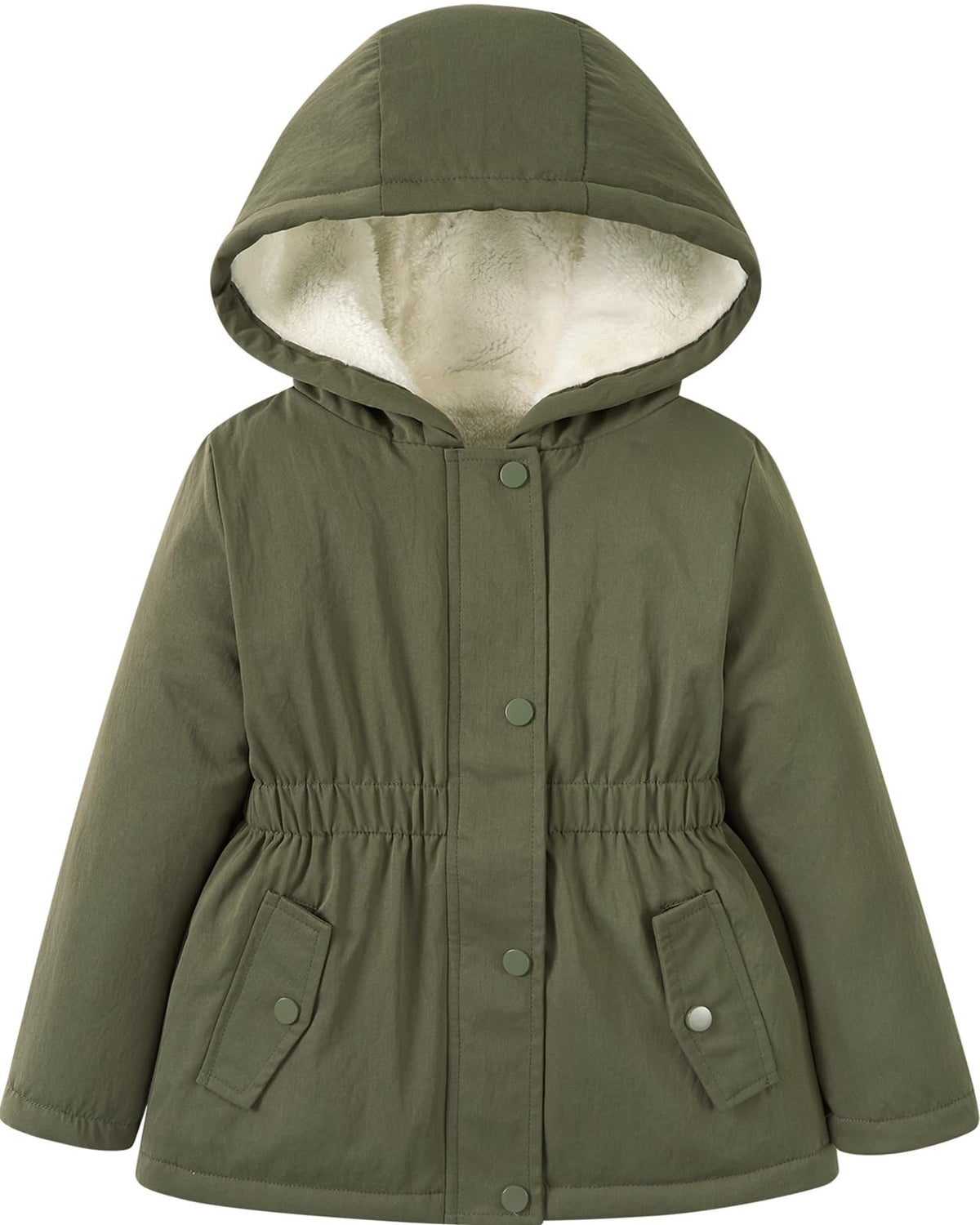 RAISEVERN Girl Winter Coat Warm Parka Puffer Jacket with Hood for 3-7 Years