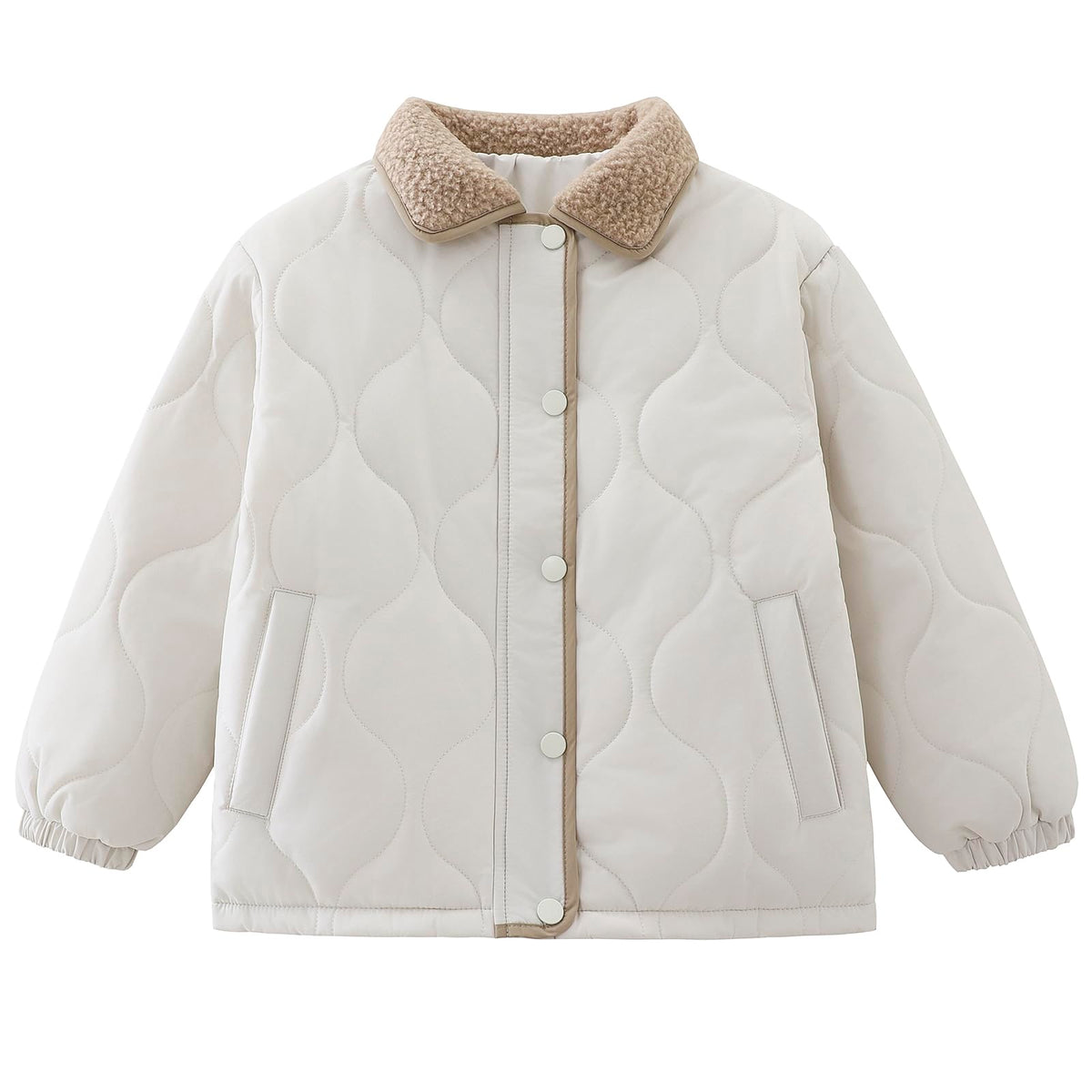Girls Quilted Jacket Puffer Winter Coat Lightweight Outwear 3-14Y