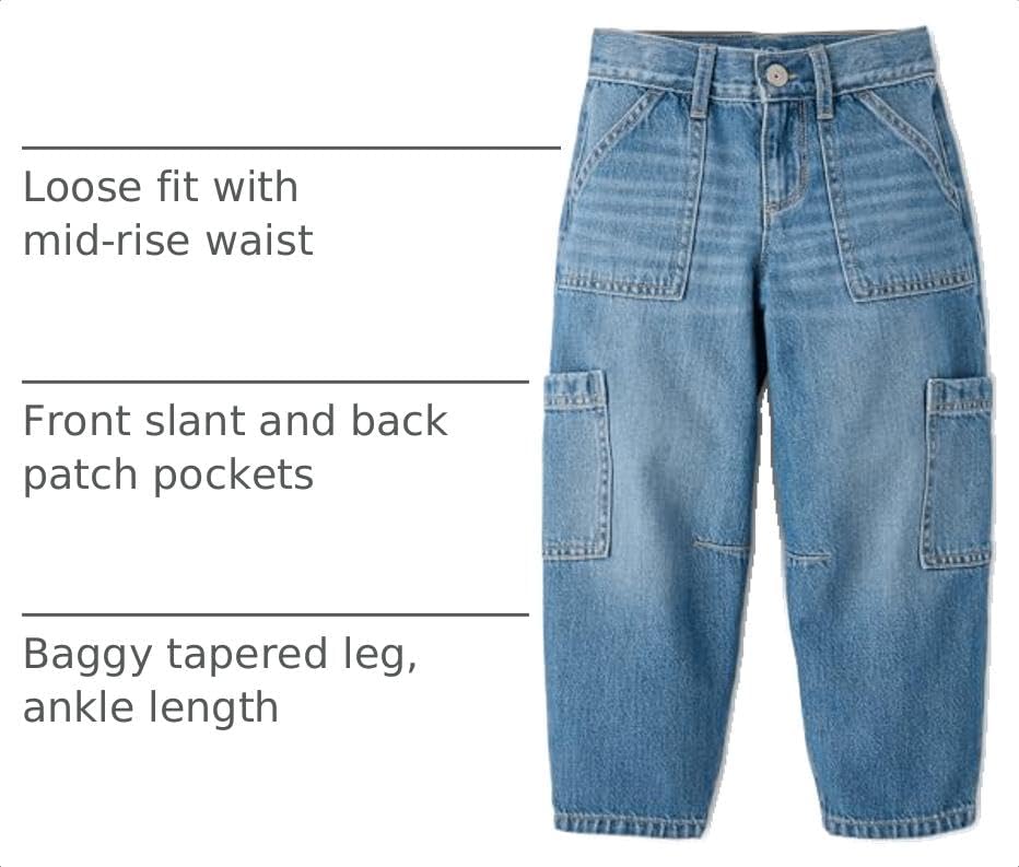 The Children's Place Girls' Barrel Leg Jeans