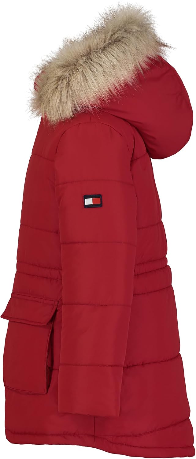 Tommy Hilfiger Girls' Long Length Heavyweight Puffer Jacket