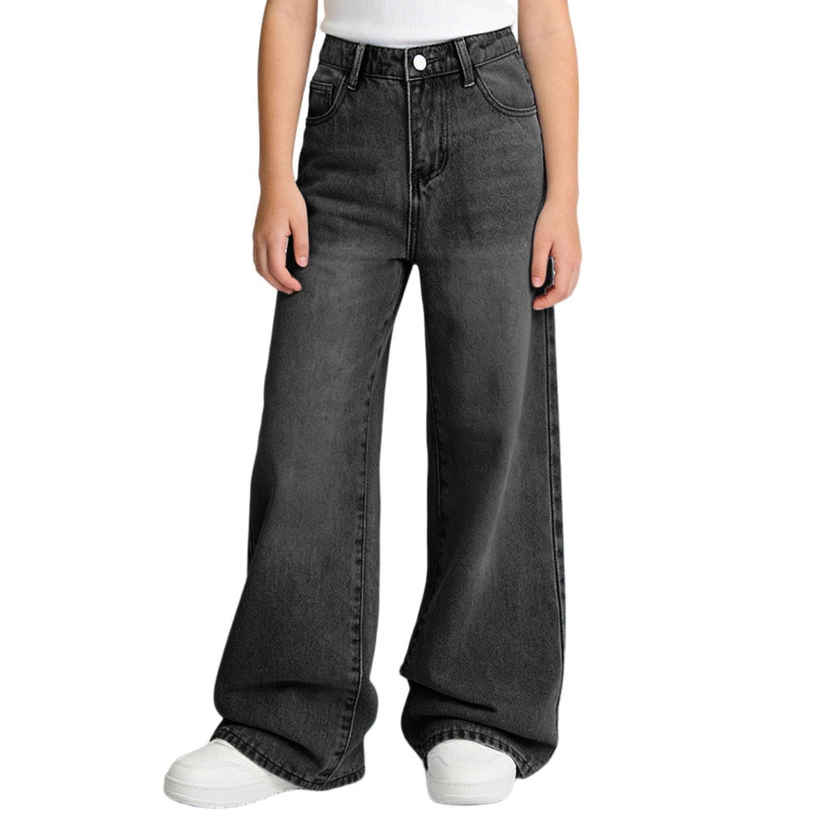 12-16Y Girls Jeans Teen Girl Clothes Baggy Wide Leg Cute Pants Retro Denim Pant Y2k Tween Outfits