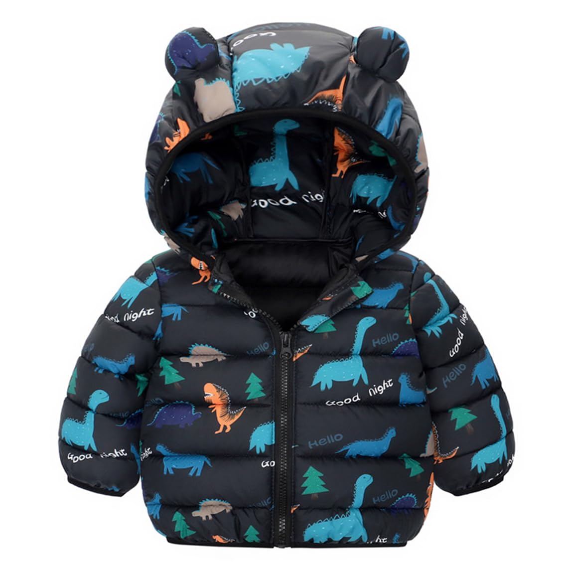 6M-4T Baby Boys Girls Winter Coats Hooded Toddler Kids Jacket