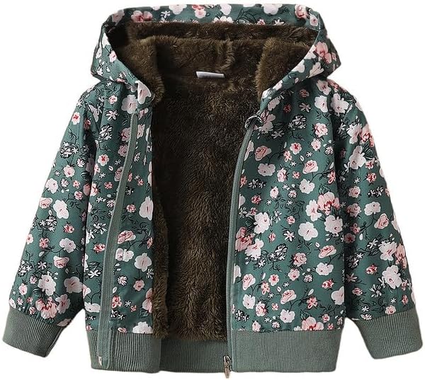 Baby Boys Fleece Jacket Cartoon Dinosaur Hooded Outerwear Toddler Fall Winter Warm Clothes