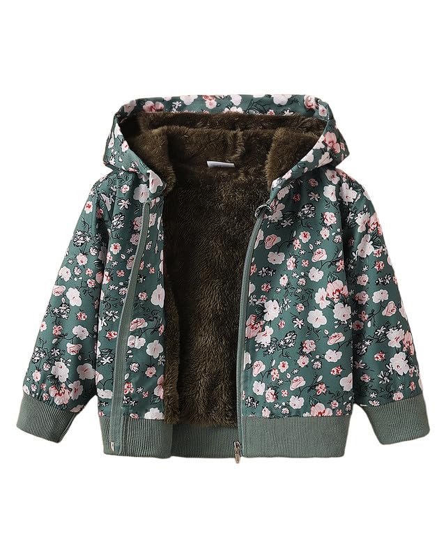 Baby Boys Fleece Jacket Cartoon Dinosaur Hooded Outerwear Toddler Fall Winter Warm Clothes