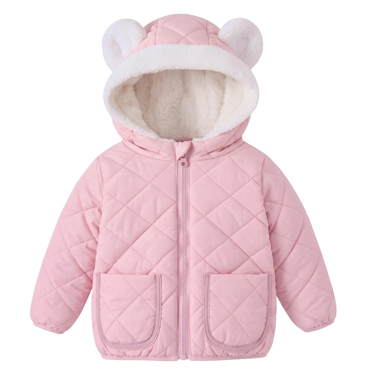 Fanient Toddler Girls Winter Coat Lightweight Hooded Jacket Size 1-5T