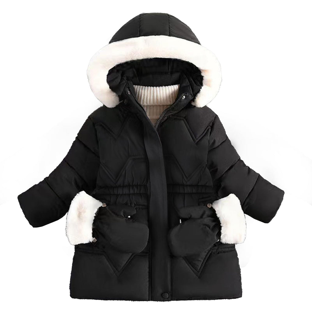 AiWMGL 3T 4T 5T 6T Toddler Girls Winter Coat Jacket Outwear Clothes Warm Overcoat Snowsuit Puffer Parka Fur Lined Hood Kids