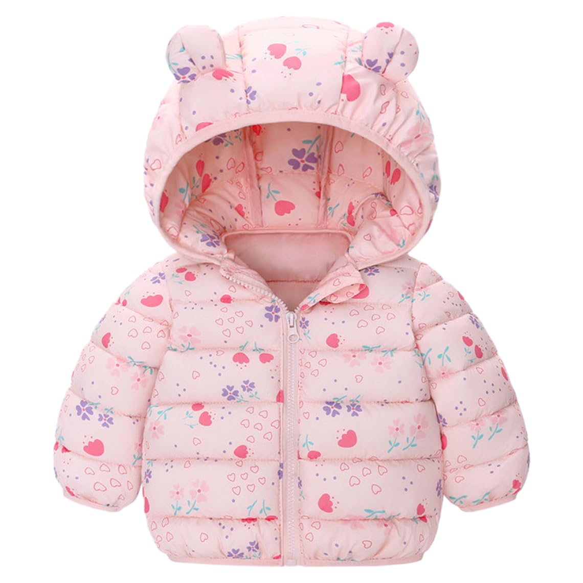 6M-4T Baby Boys Girls Winter Coats Hooded Toddler Kids Jacket