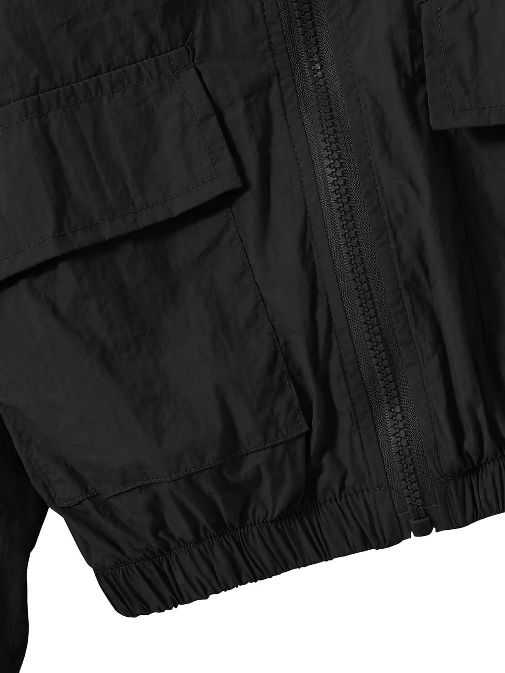 Girls Lightweight Jacket Crop Zip Up Hooded Outerwear