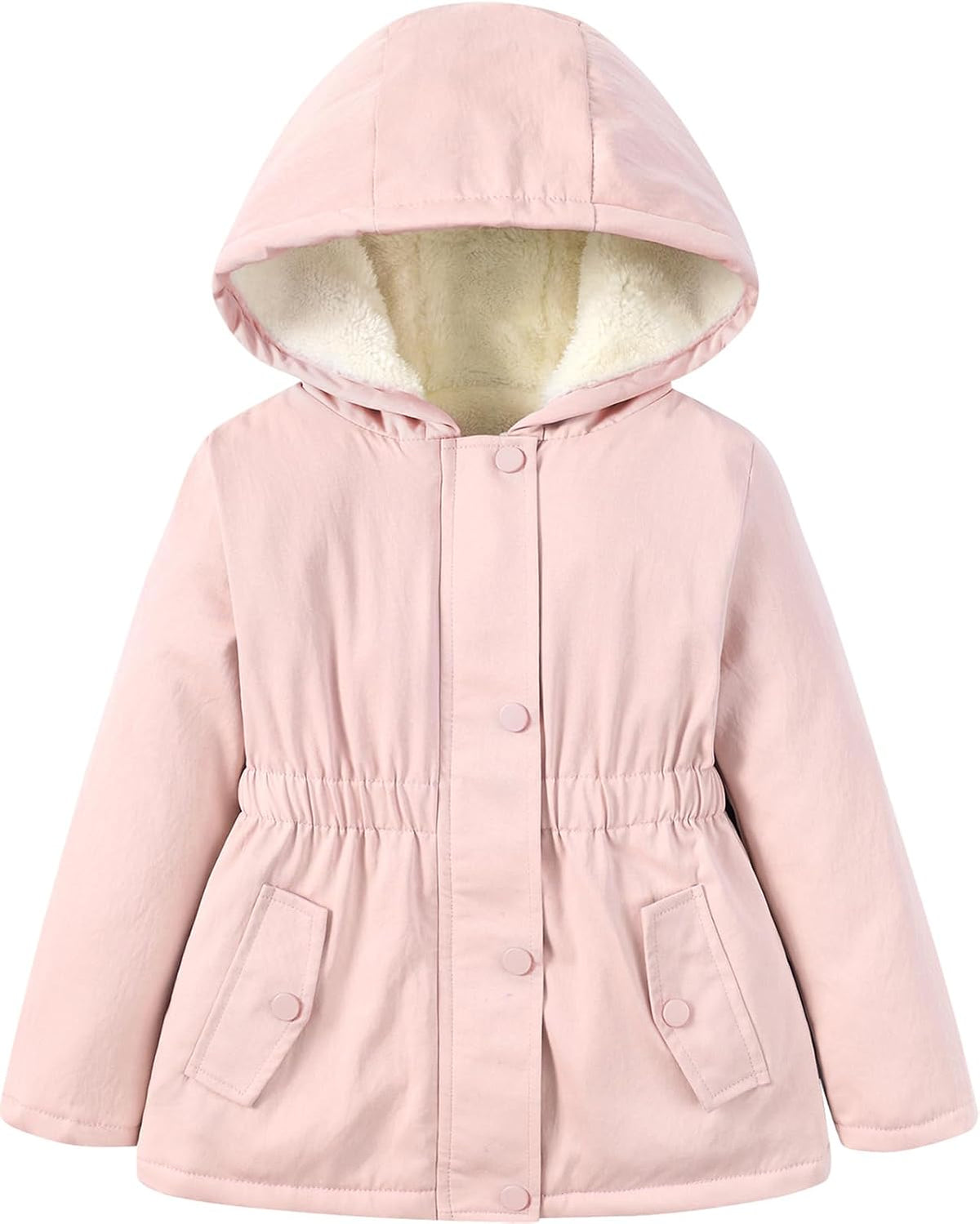RAISEVERN Girl Winter Coat Warm Parka Puffer Jacket with Hood for 3-7 Years
