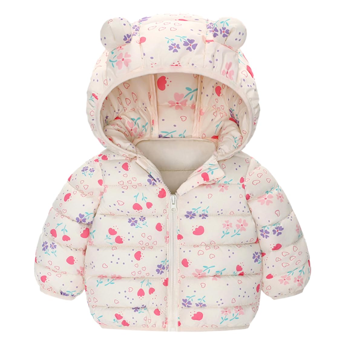 6M-4T Baby Boys Girls Winter Coats Hooded Toddler Kids Jacket
